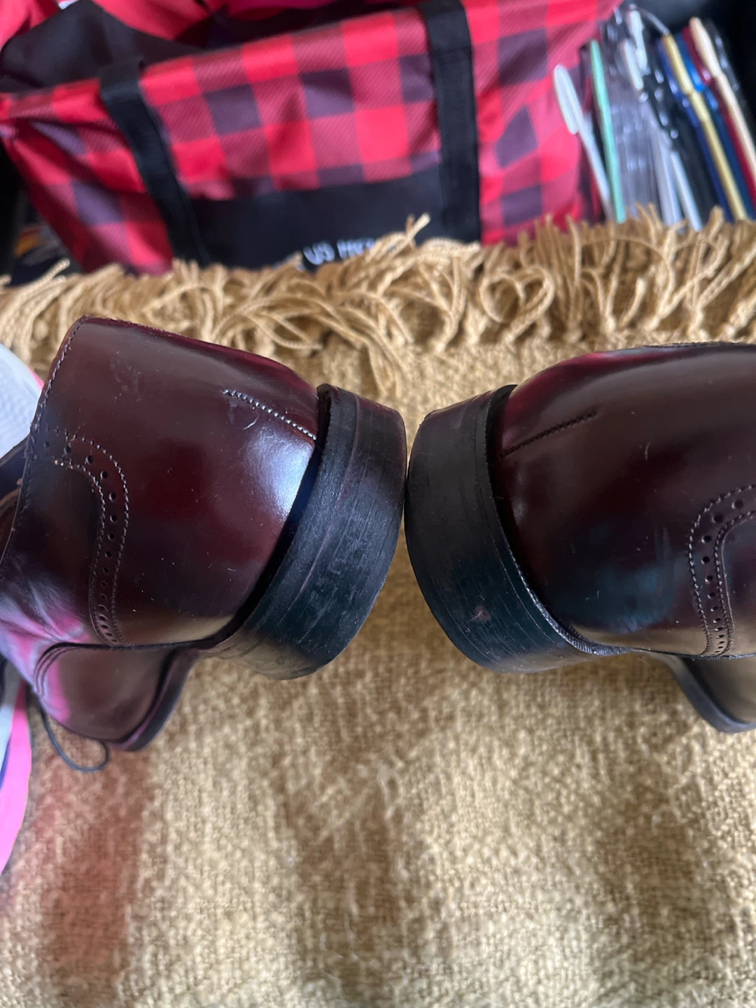 Bostonian Wingtip Oxford Shoes - Burgundy - photo 5