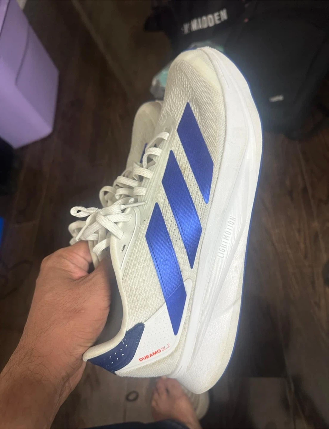 Adidas Duramo SL2 Running Shoes White Blue Size 12 - photo 2