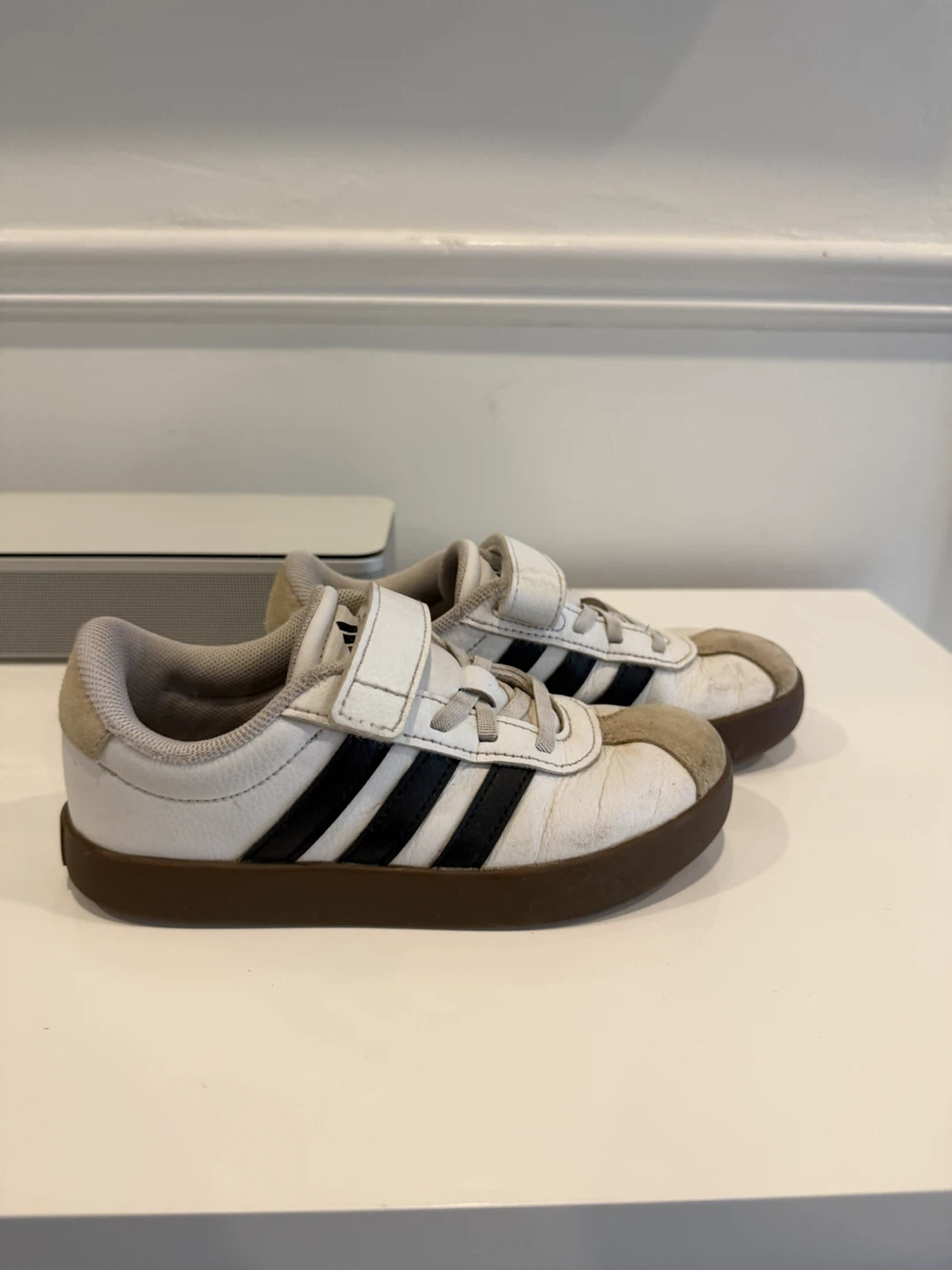 Size 12 boys Adidas court Velcro shoes
