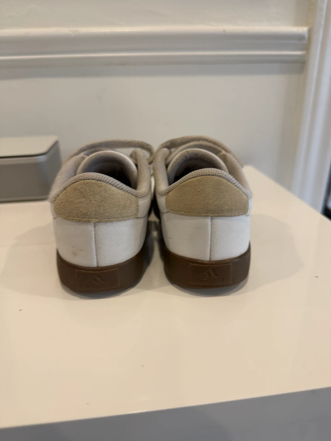 Size 12 boys Adidas court Velcro shoes - photo 4