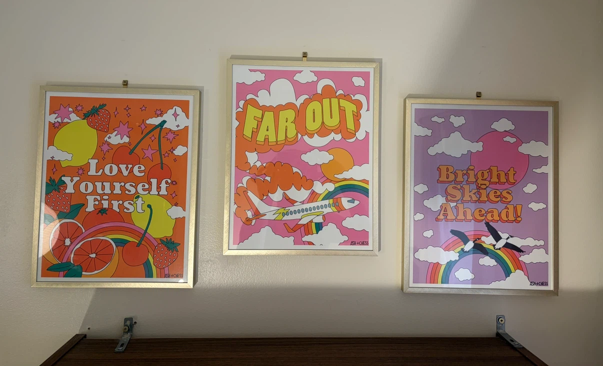 3 Framed Art Prints - Ash + Chess