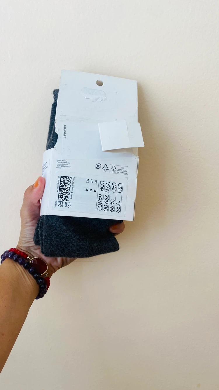 H and M grey tights size m - photo 4