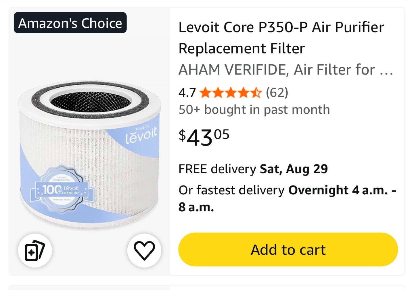 Levoit Core P350-P Air Purifier Replacement Filter - photo 3