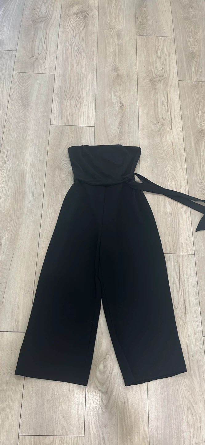 Black Strapless Wide-Leg Jumpsuit - photo 2