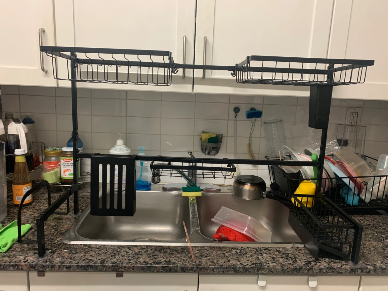 Black Over-the-Sink Dish Drying Rack - photo 2