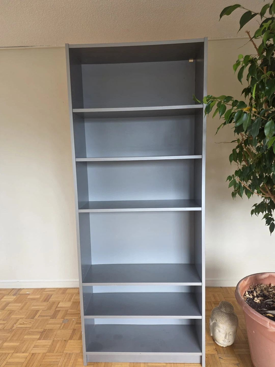 Grey 6-Shelf Tall Bookshelf - photo 2