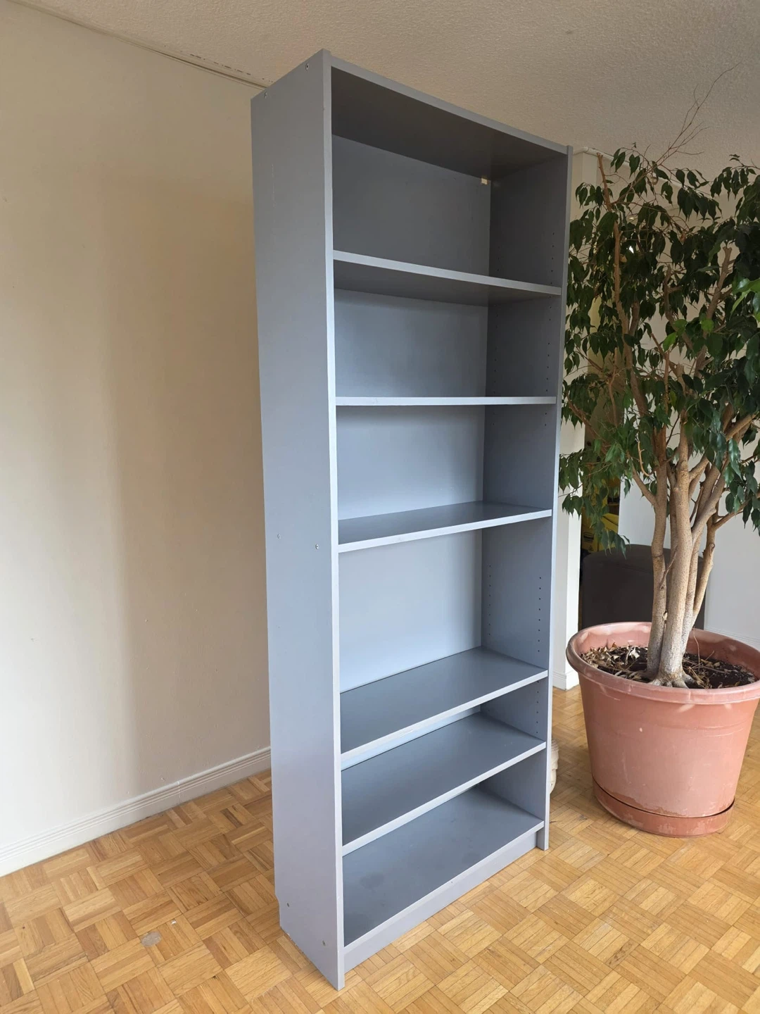 Grey 6-Shelf Tall Bookshelf - photo 3