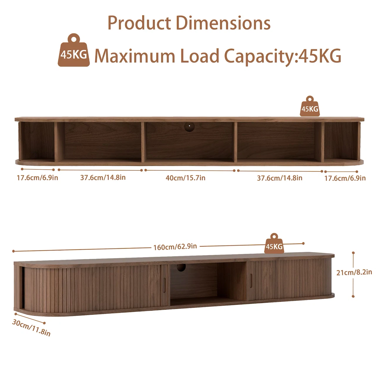 63 “Floating TV stand - photo 5