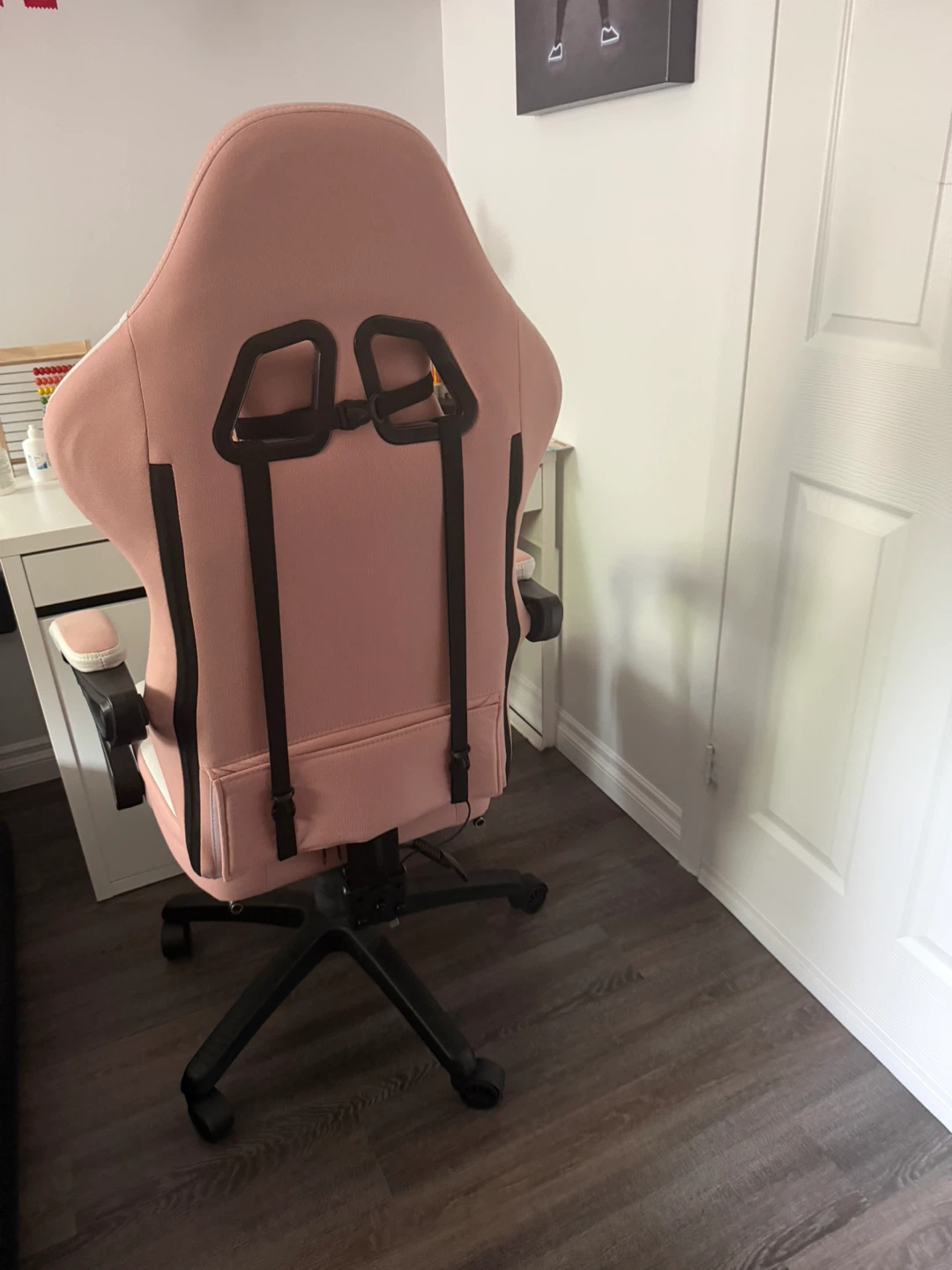 Dowinx Pink Gaming Chair with Heat & Massage - photo 3