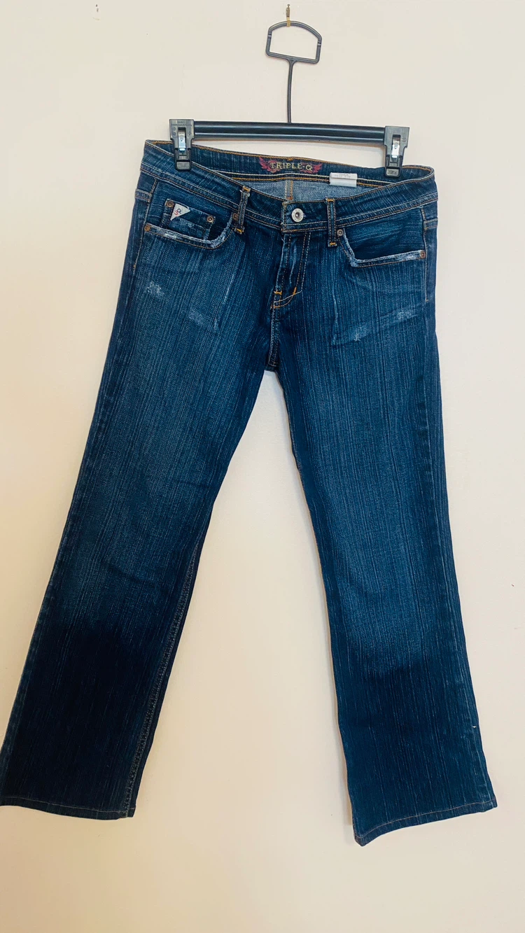 Triple Q Y2k low rise size 7/8 jeans
