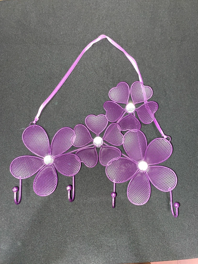 Purple Flower Jewelry Hanger