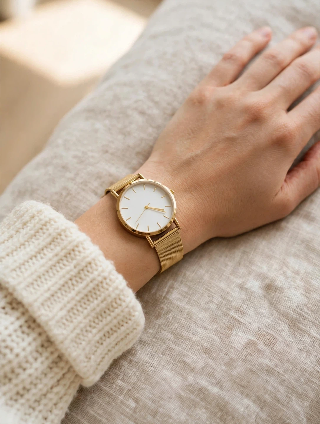 Gold Mesh Band Watch - photo 2