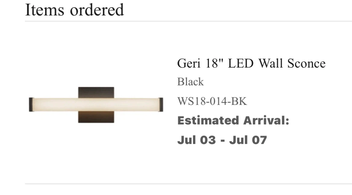 Geri 18" LED Wall Sconce - Black