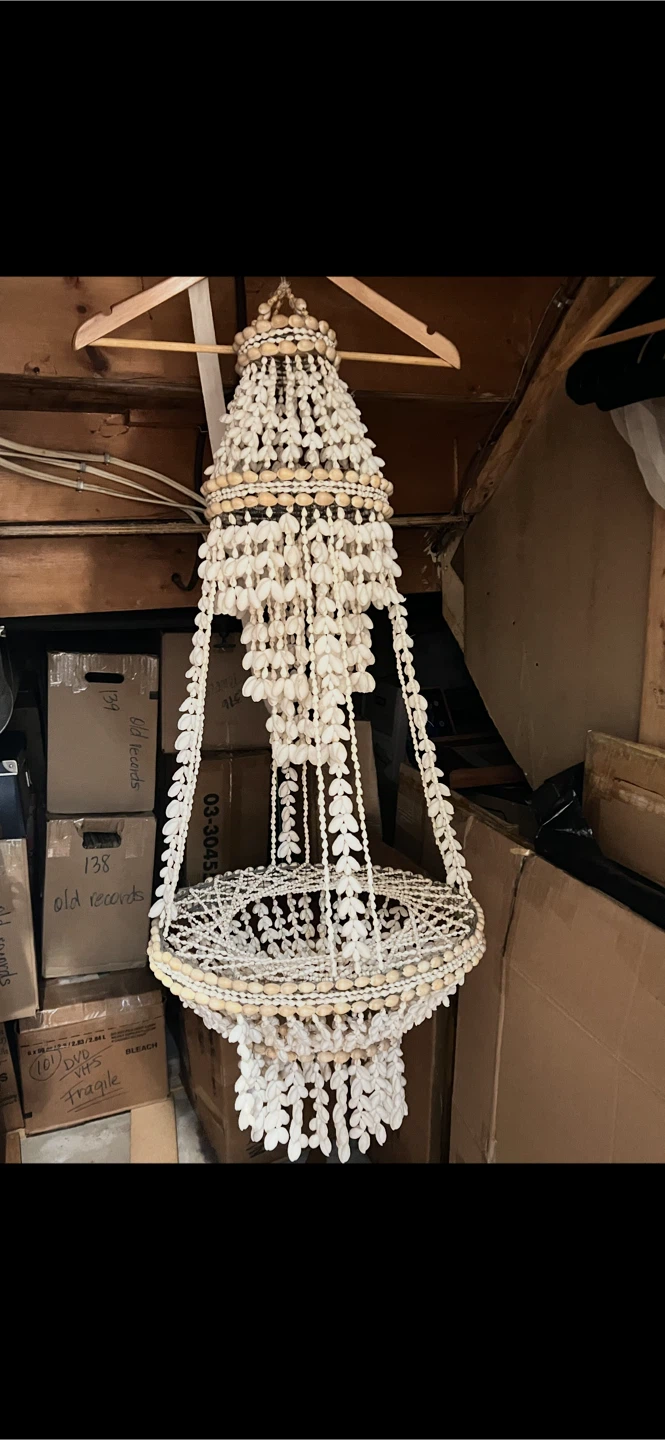 Hanging Seashell Chandelier