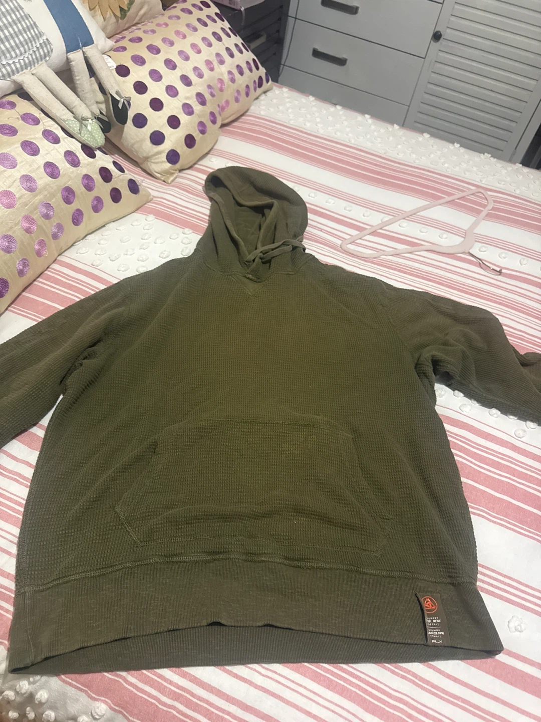 Ralph Lauren RLX Olive Green Cotton Hoodie Size XL