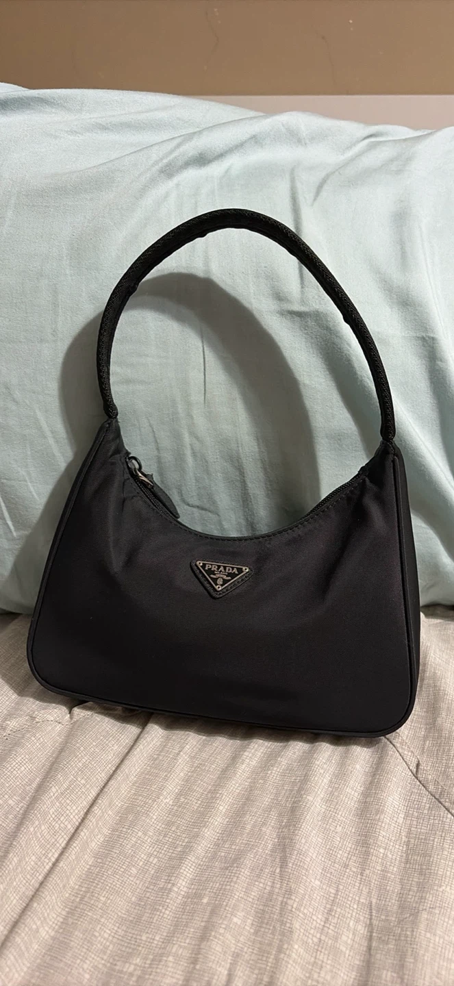Black Nylon Shoulder Bag