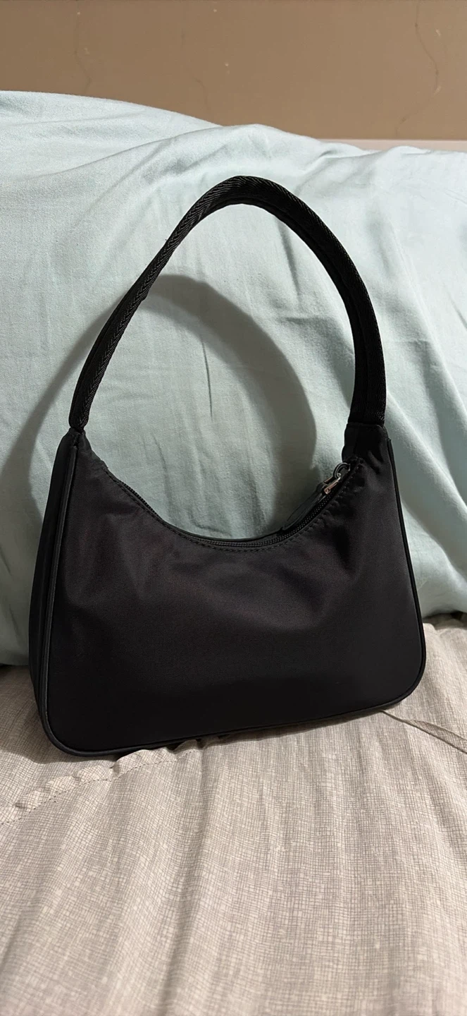 Black Nylon Shoulder Bag - photo 2