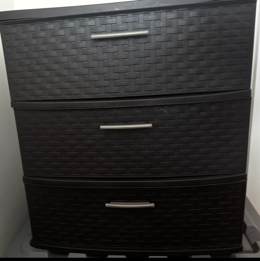 Brown 3-Drawer Storage Unit