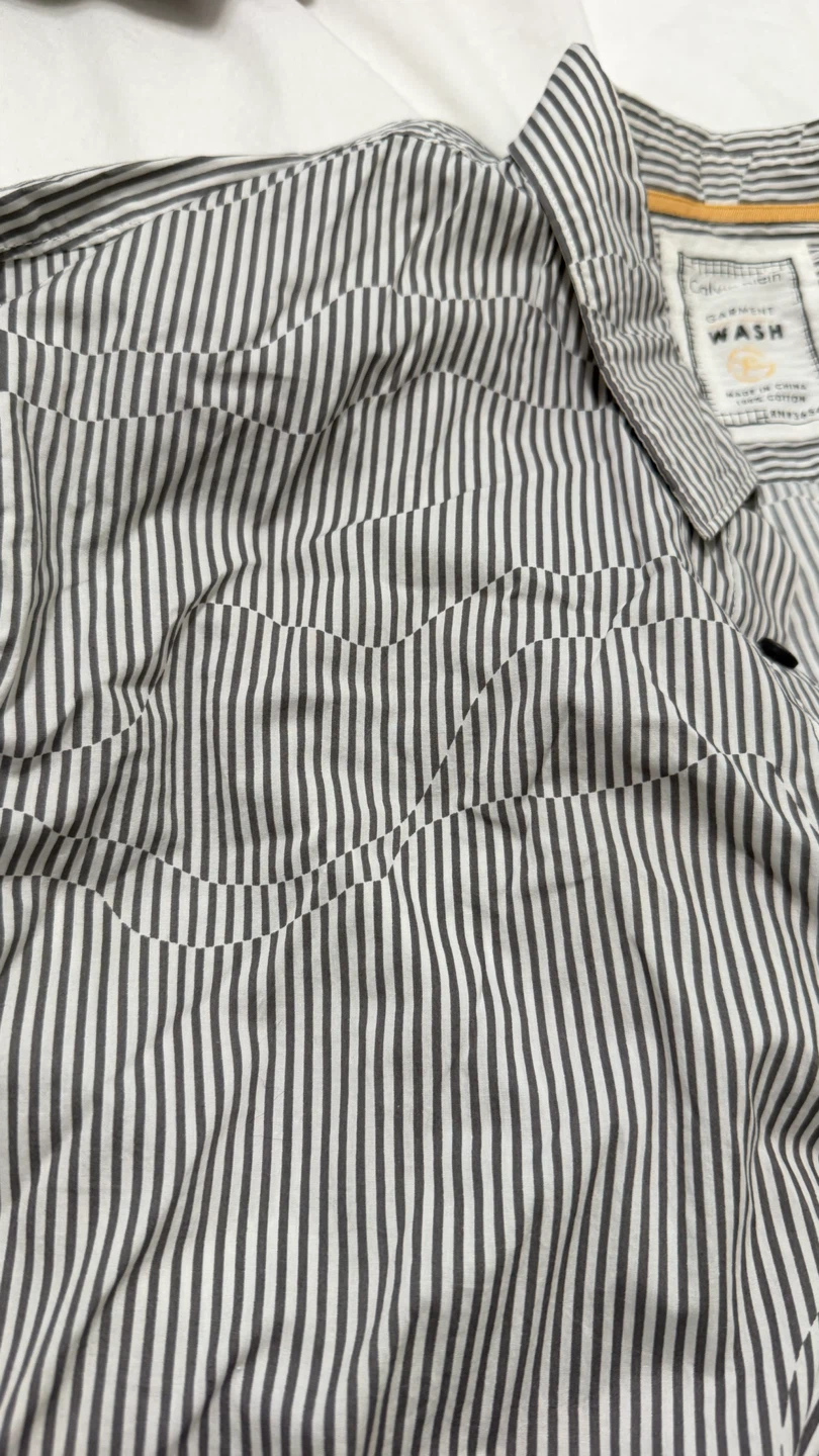 Calvin Klein Garment Wash Striped Button-Down Shirt XL - photo 2