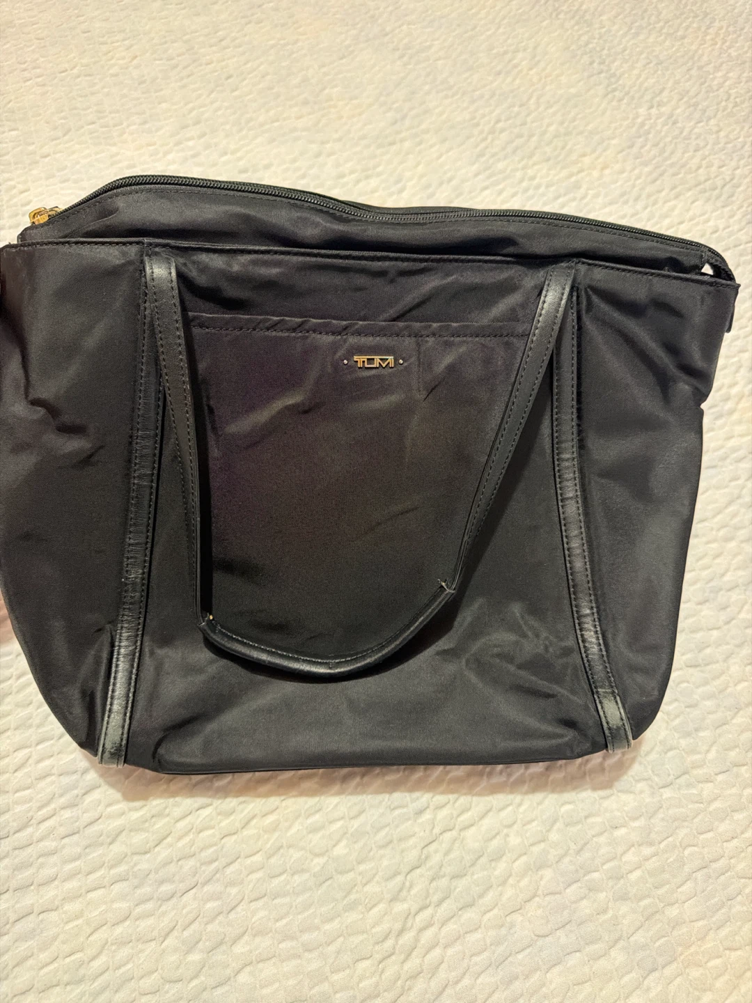 Tumi Black Nylon Tote Bag