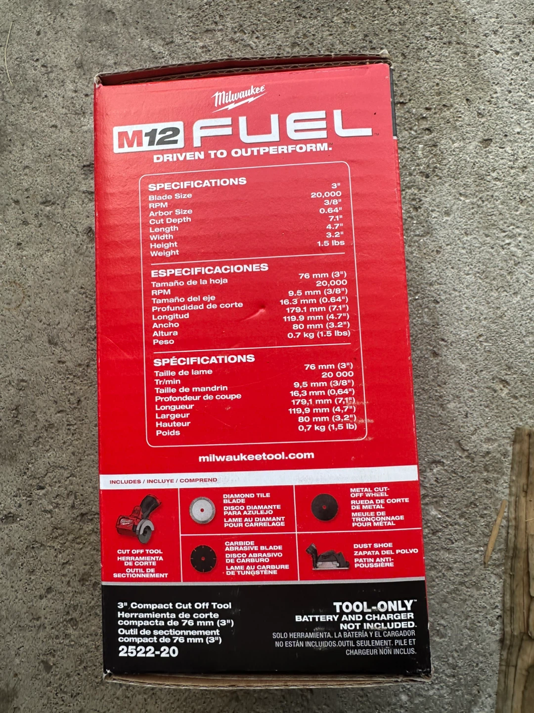 Milwaukee M12 FUEL 3" Compact Cut Off Tool 2522-20 - photo 2