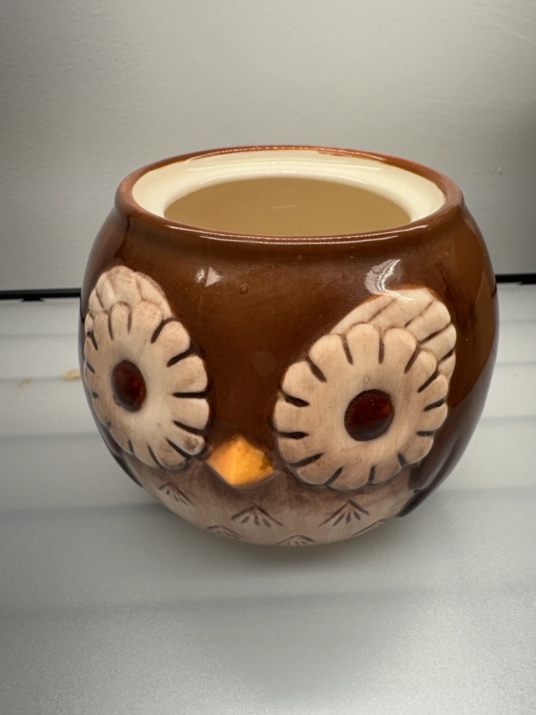 Set of 3 Ceramic Owl Planters/Holders - photo 3