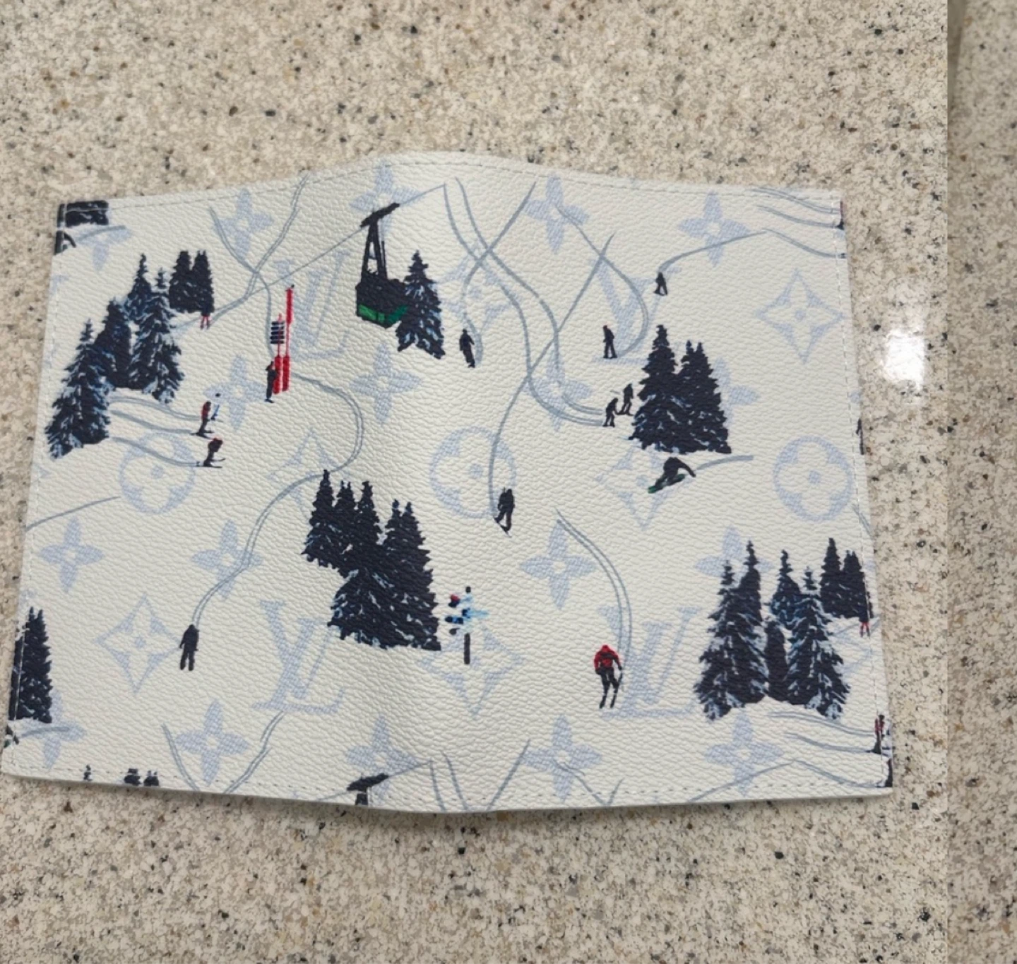 Louis Vuitton White Ski Print passport/Card holder - photo 2