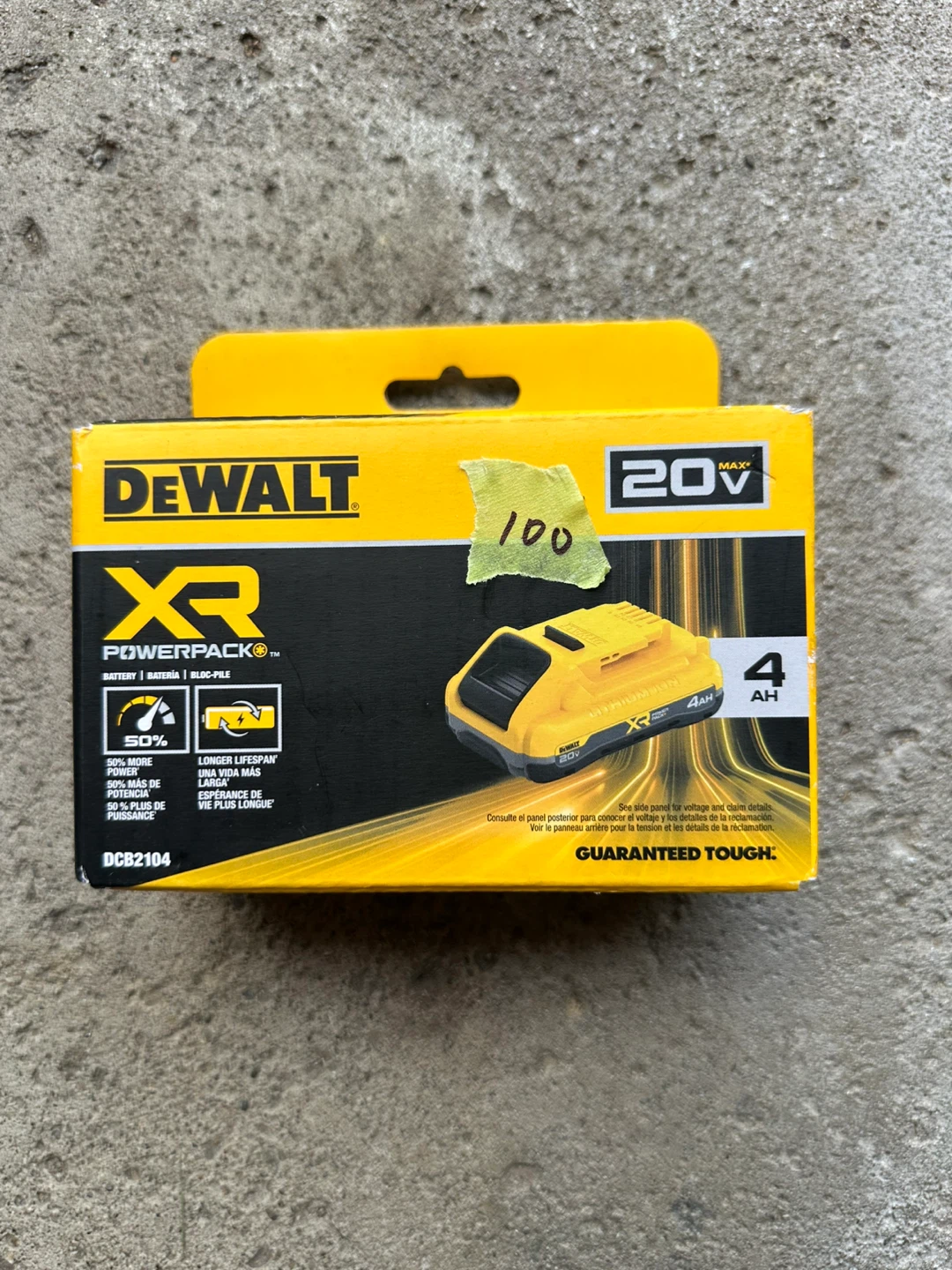 DEWALT 20V XR POWERPACK Battery 4AH DCB2104