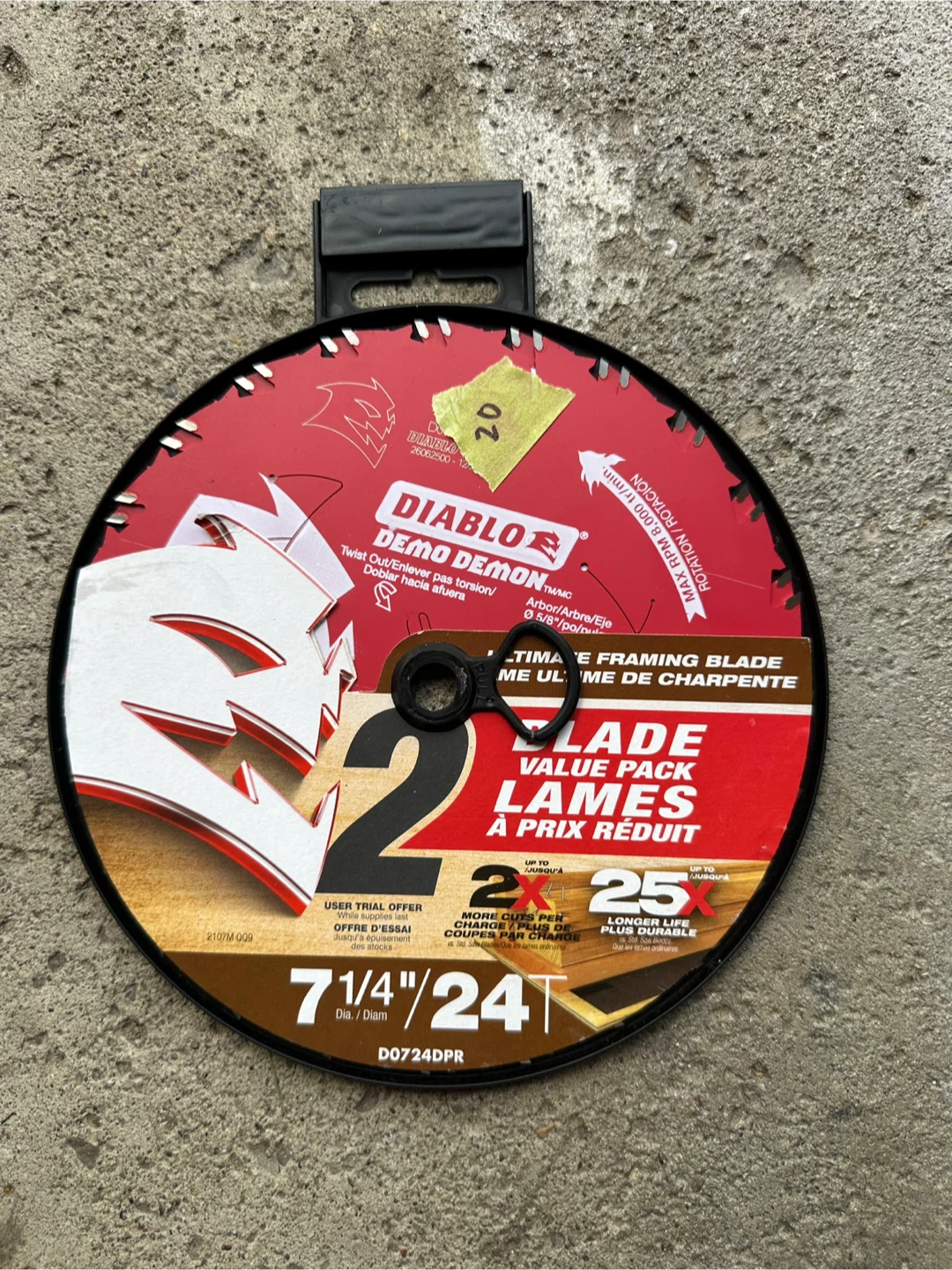 Diablo Demo 7 1/4" Circular Saw Blade Value Pack (2 Blades)