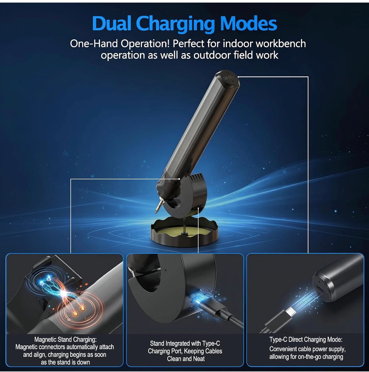 Intelligent Wireless Soldering Iron with Stand - photo 5