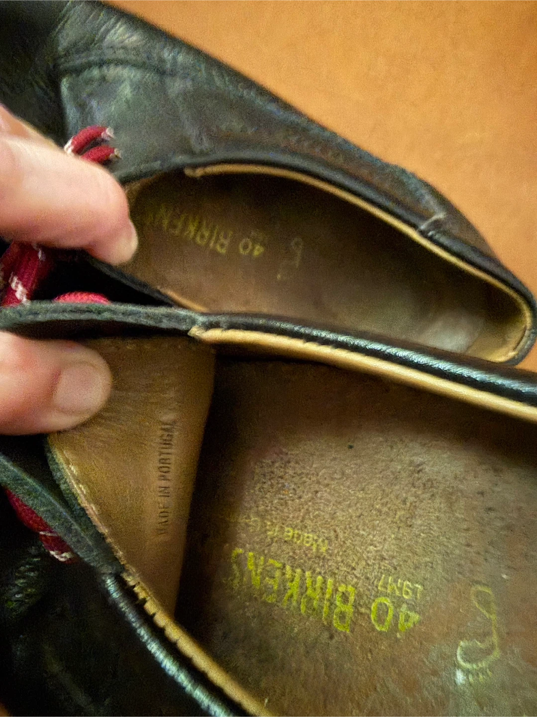 Vintage Black Leather Birkenstock Shoes - photo 2