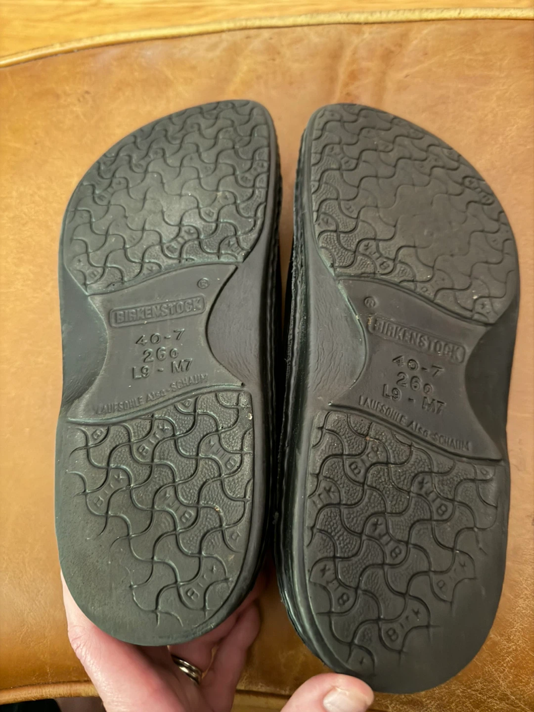 Vintage Black Leather Birkenstock Shoes - photo 4