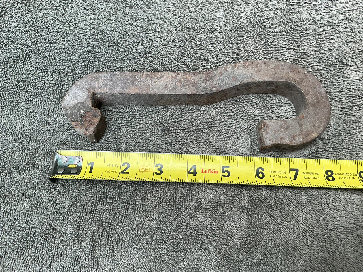 Antique Blacksmith Hand Forged Railroad Track Anchor !