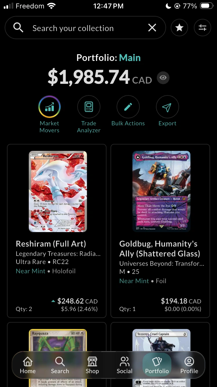 Collection of cards