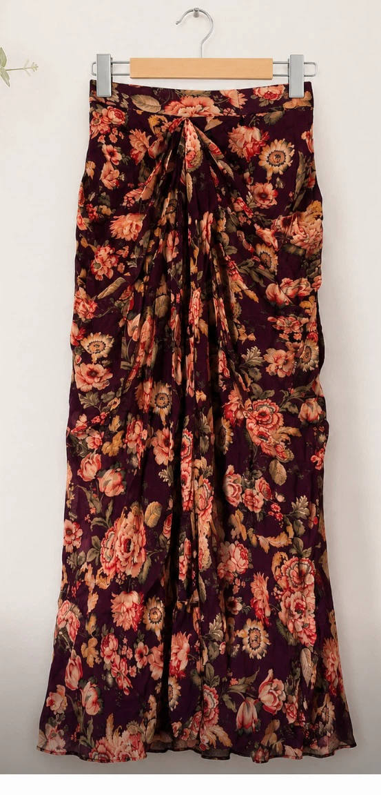 Women's Floral Print Top and Cape Set