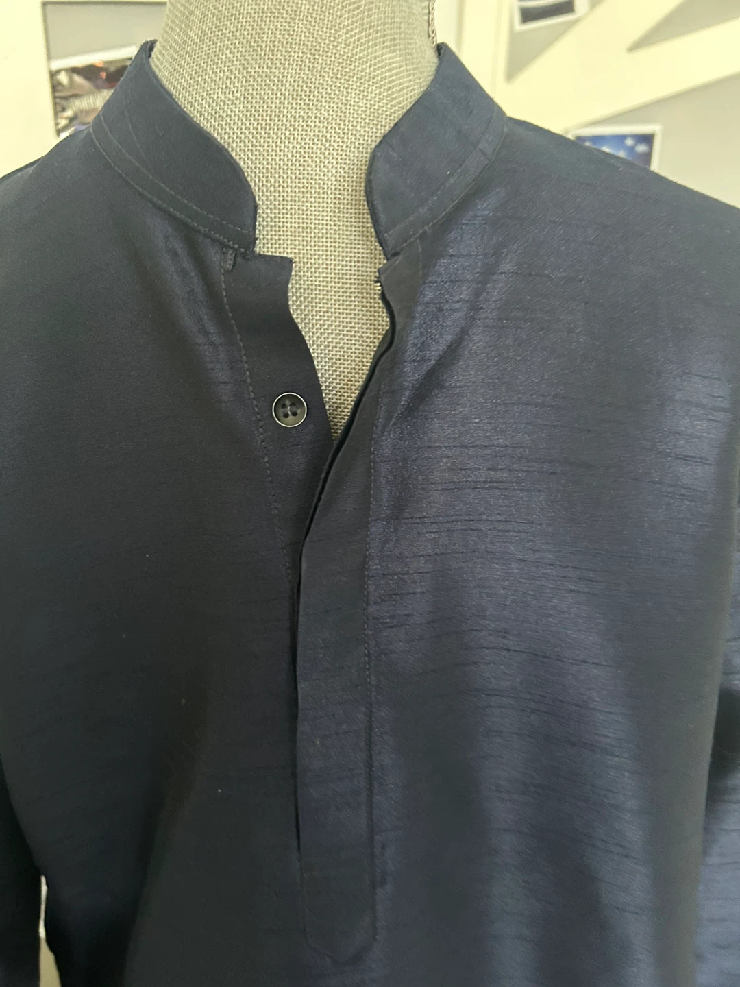 Navy Blue Kurta Pajama Set - photo 4