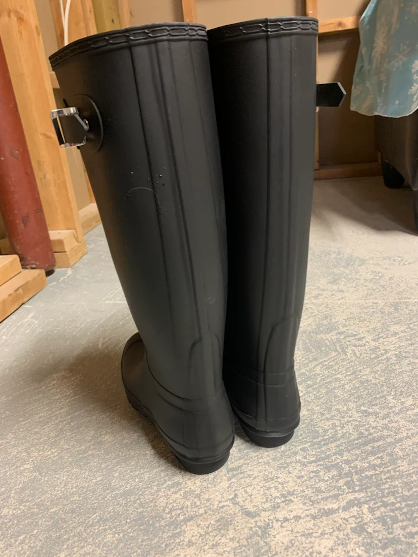 Hunter Tall Black Rubber Rain Boots - photo 2
