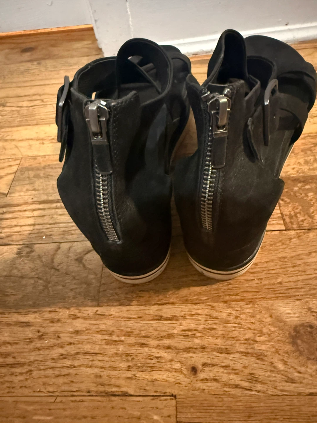 Eileen Fisher Black Wedge Sandals Size 9 - photo 3