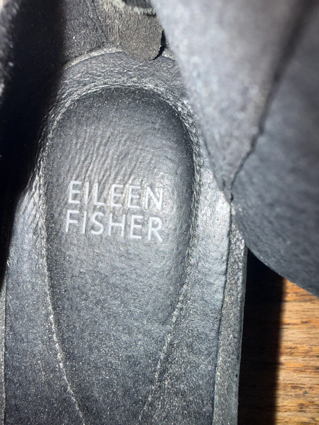 Eileen Fisher Black Wedge Sandals Size 9 - photo 4