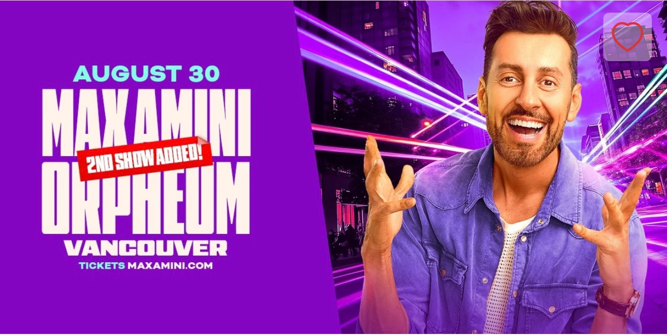Max Amini Live Comedy Show Ticket - Vancouver August 30th