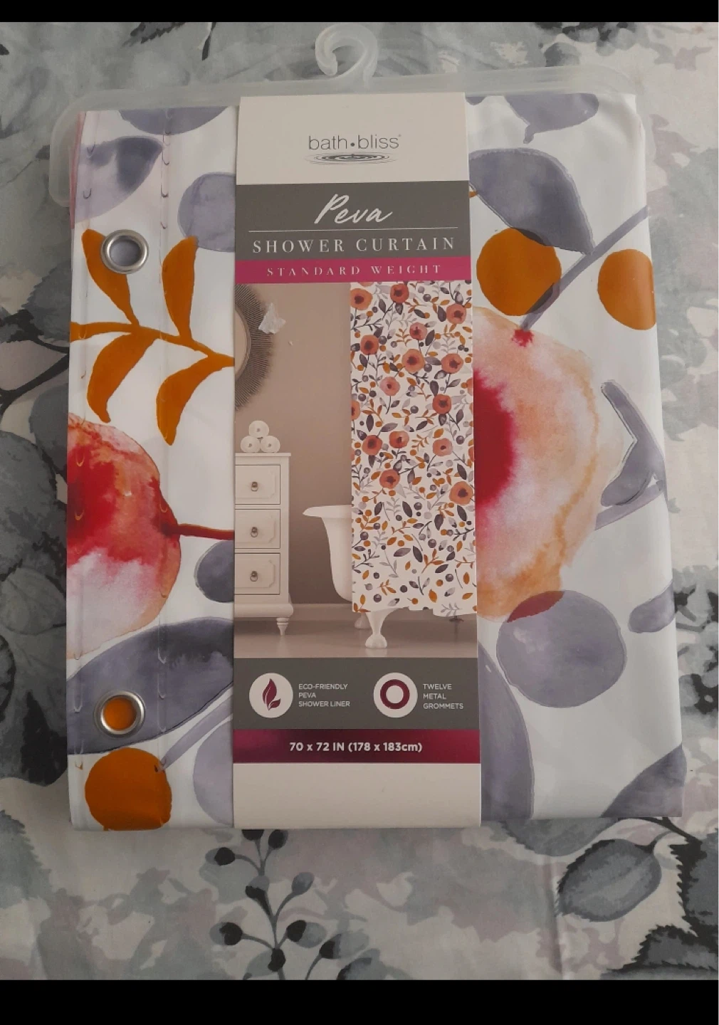 Bath Bliss Peva Shower Curtain