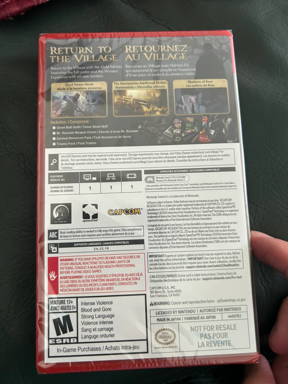 $45 or Best Offer NEW SEALED Resident Evil Village Switch 2 - photo 2