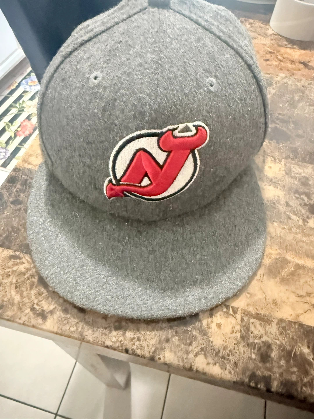 New Era NHL New Jersey Devils Fitted Hat Size 7 3/8
