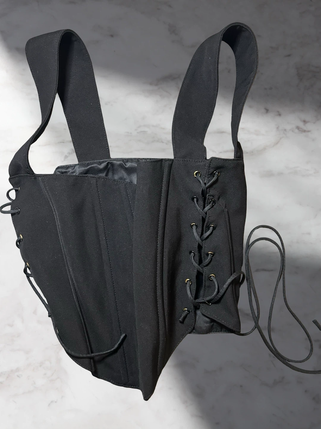 Black Corset Top with Straps - photo 2
