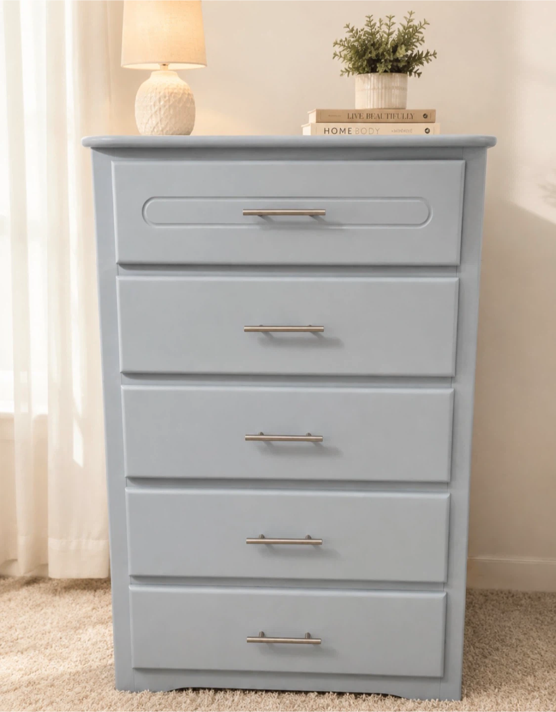 Gorgeous coastal blue chest of drawers