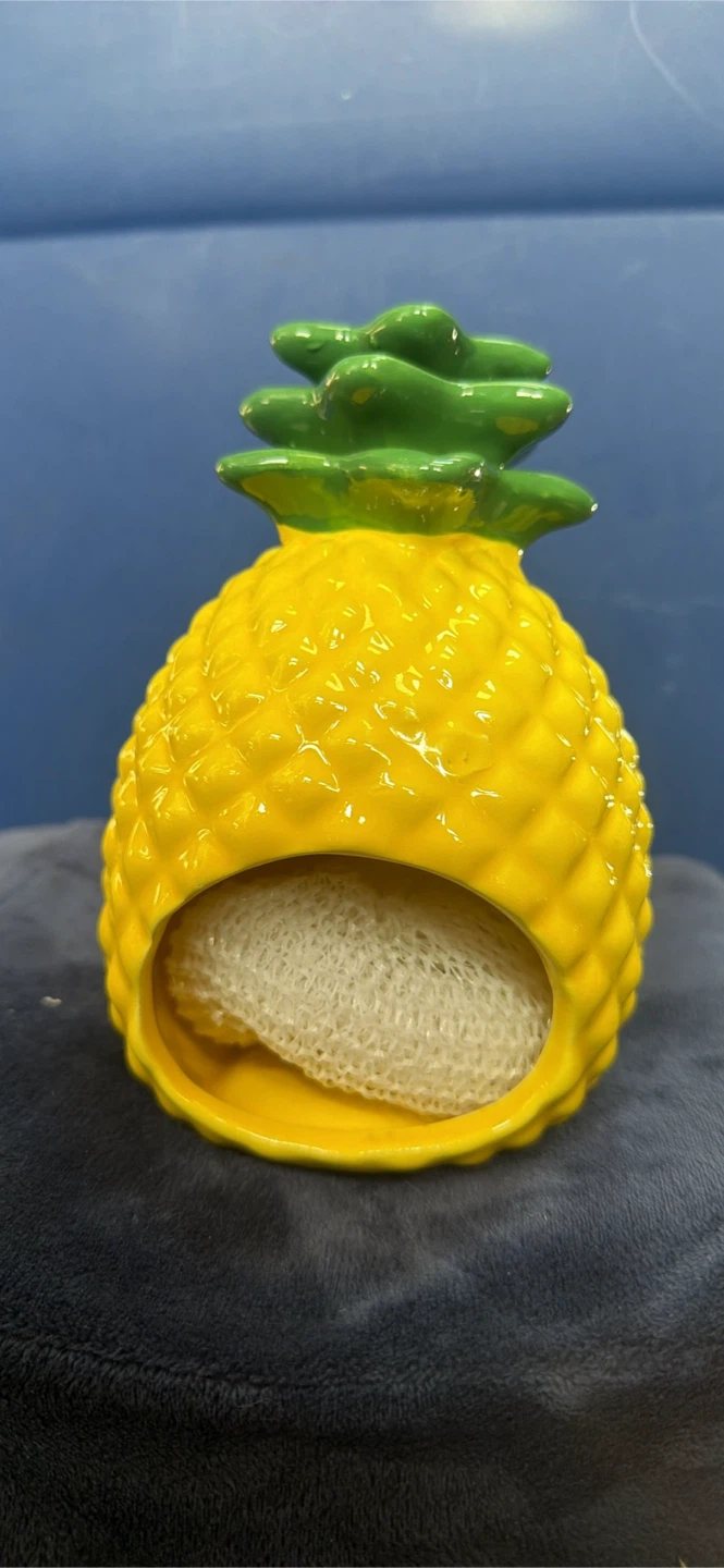 Yellow Pineapple Sponge Holder Dish