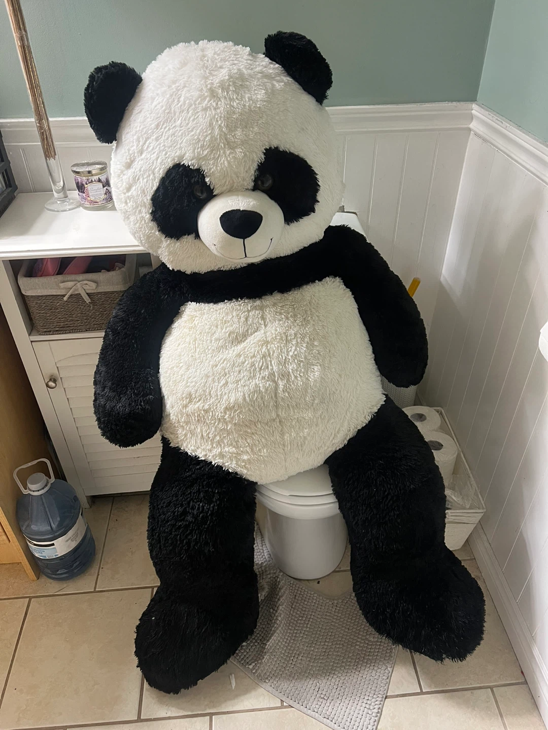 Giant 4 ft Plush Panda Stuffed Animal Toy - photo 2