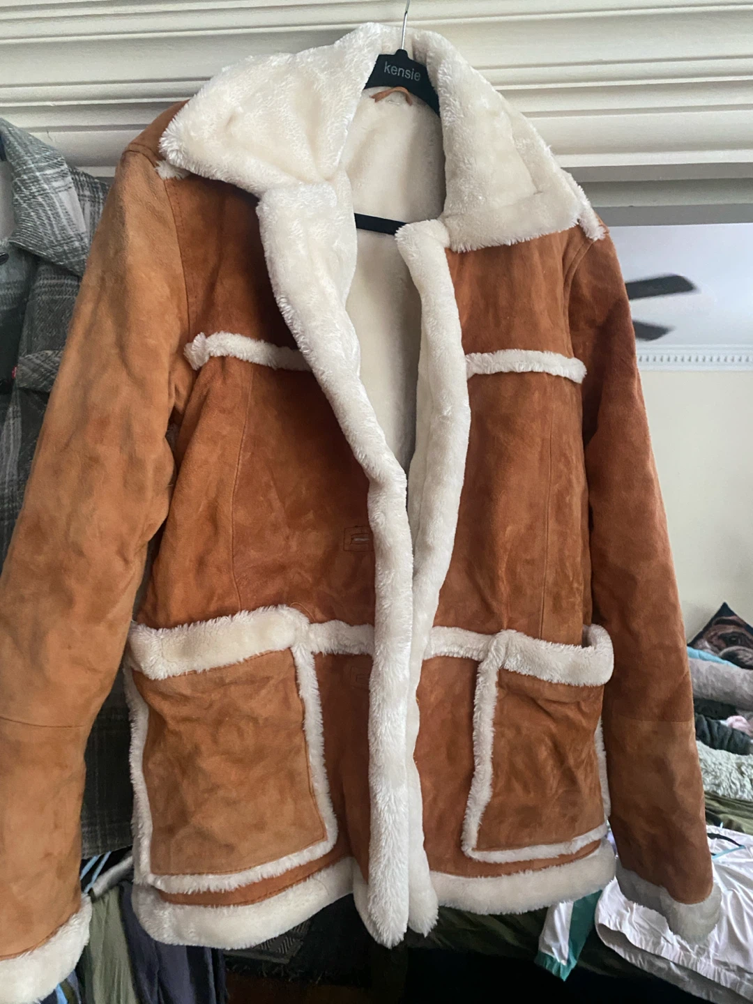 Shearling Brown Suede Fur Lined Jacket