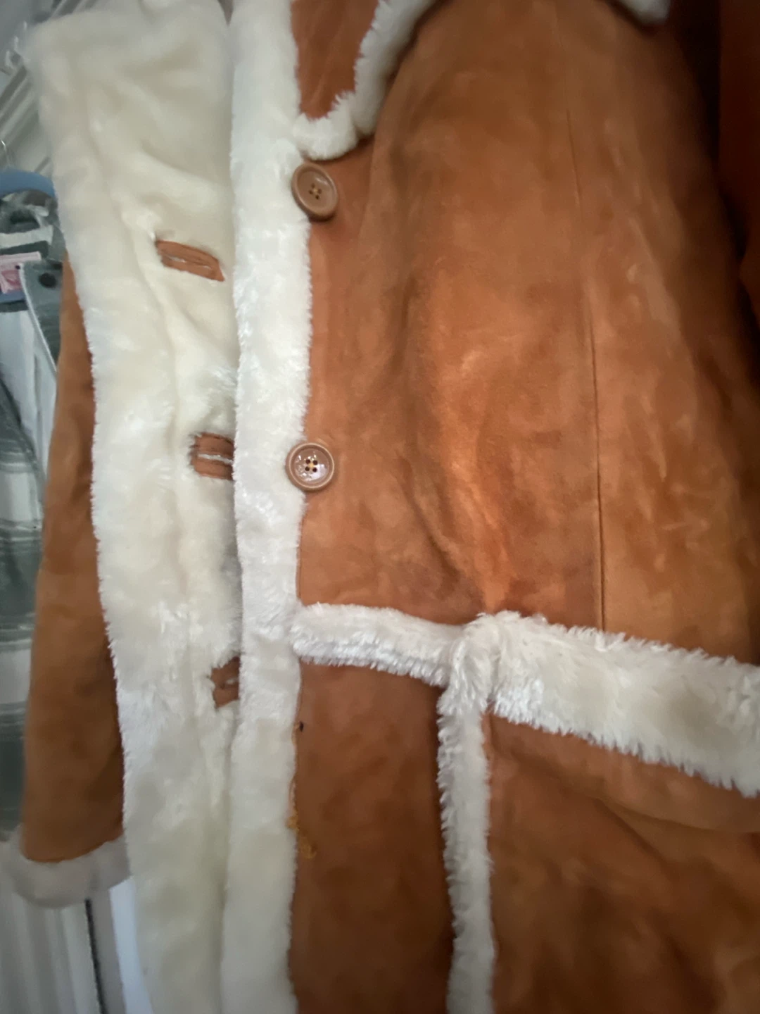 Shearling Brown Suede Fur Lined Jacket - photo 3
