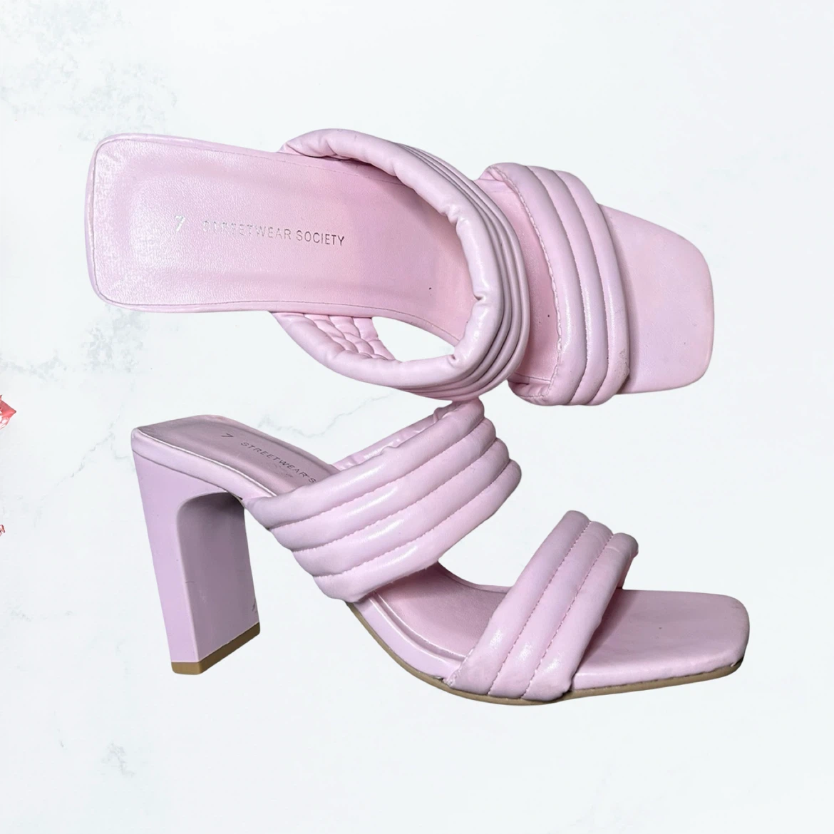 Streetwear Society Pink Padded Heel Mules Size 7